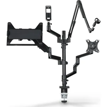 Držák monitoru Hama stolní držák monitoru a dalších 3 zařízení, pro streaming/gaming, výškově nastavitelný, otočný