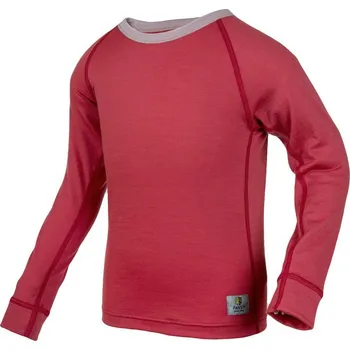 Janus LW merino tričko Kid LS red, Janus Norsko Červená 100 cm