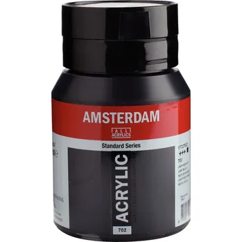 Vodová barva Akrylová barva Amsterdam Standard - 702 Lamp Black Objem: 500 ml