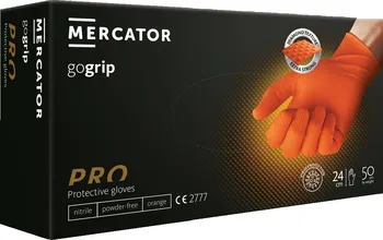 Pracovní rukavice Mercator Medical Gogrip oranžové 50 ks