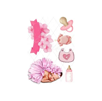 Jedlá dekorace na dort MIMINKO, VARIANTA Jedlý papír 1682