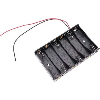 Článková baterie Držák otevřený 6xAA baterií akumulátoru baterie holder