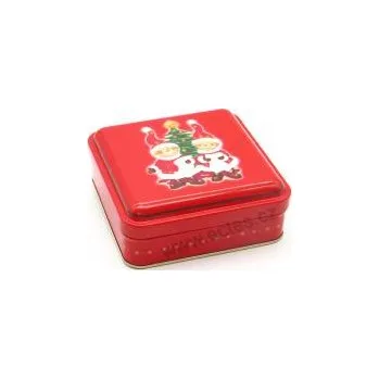 Dóza na potraviny SKŘÍTCI 2837/40 vánoční skřítci na červené