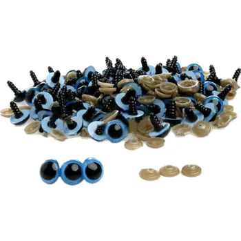 Bezpečnostní oči, jednobarevné modré, průměr 14mm