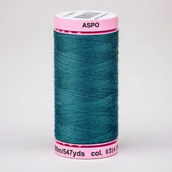 Nit Univerzální šicí nit Amann ASPO 120 polyesterová, tmavě zeleno-tyrkysová 0314, návin 500m