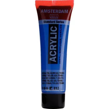 Vodová barva Akrylová barva Amsterdam Standard - 512 Cobalt Blue Ultramarine Objem: 20 ml