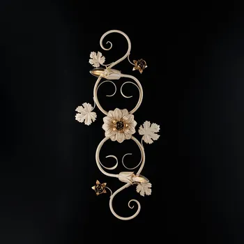 Light for home - Kovový lustr BL169-PL2-AV Iris, 2 X 40 Watt Max, slonová kost, zlatá, 2 X 40 W, E14, Slonová kost, zlatá