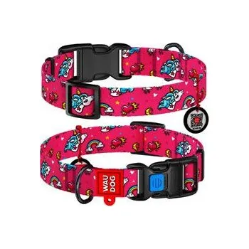 Obojek pro psa Obojek nylon Jednorožec QR (24-40cm/2cm)