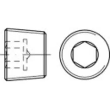 Šroub TOOLCRAFT TO-5449224 závěrné šrouby M14 vnitřní šestihran DIN 906 mosaz 50 ks