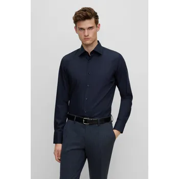 Pánská košile Pánská košile BOSS Black 50469345 tmavě modrá Velikost: 45