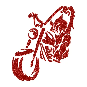 Polep vozidla SAMOLEPKA Motorkář 015 levá harley (86 - Ultra Metalic červená) NA AUTO, NÁLEPKA, FÓLIE, POLEP, TUNING, VLASTNÍ TEXT, TISK, AUTOSAMOLEPKY.cz, POLEPY, OBRÁZEK, LOGO, SAMOLEPKY