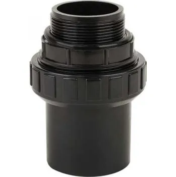 Bazénová filtrace Pooltechnika Šroubení pro filtrační jednotku TOP, černé 1 1/2"