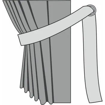 Uchycení záclony a závěsu Ušití stuhy bez poutka k závěsu