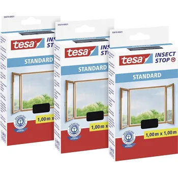 Elektrický lapač tesa STANDARD 55670-00500-03 síť proti hmyzu (š x v) 1000 mm x 1000 mm antracitová 3 ks