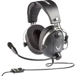 Thrustmaster Headset Headset uzavřená (Over Ear) kabelová stereo šedá, metalická regulace hlasitosti, Vypnutí zvuku mikr