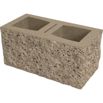 plotová tvarovka DITON Okrasná tvárnice rohová C 395x195x190 mm písková