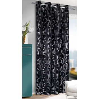 Závěs ALBANI Hotové závěsy blackout VEGAS černý 135x245