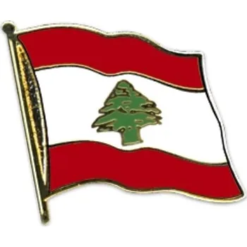 Odznak (pins) 20mm vlajka Libanon - barevný