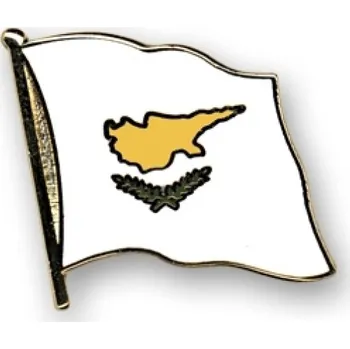 Odznak (pins) 20mm vlajka Kypr - barevný