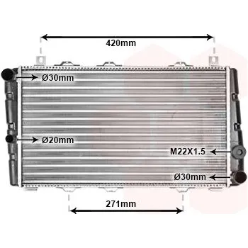 Chladič motoru Chladič, chlazení motoru VAN WEZEL 76002009