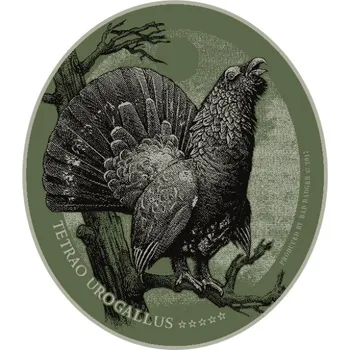 Samolepicí dekorace na vozidlo Samolepka Tetřev hlušec - olivová-černá