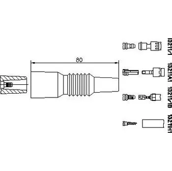 Zapalovací cívka Zástrčka, zapalovací cívka, , 1289829, 1289832, BREMI, 13211/1