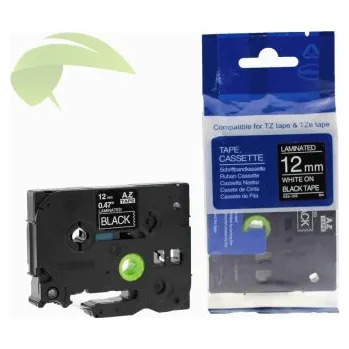 Pásek do tiskárny TONERSYP páska pro Brother TZe-335, 12mm x 8m, bílý tisk / černý podklad