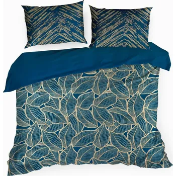 Dekorativní polštářek Luxusní komplet povlečení se zlatým vzorem 1 ks 160x200, 2 ks 70x80