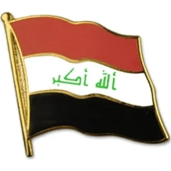 Odznak (pins) 20mm vlajka Irák - barevný