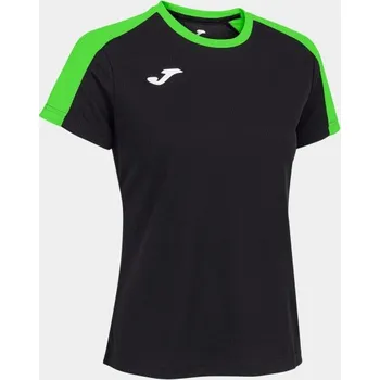 Dámské tričko Dámské sportovní tričko JOMA ECO CHAMPIONSHIP SHORT SLEEVE T-SHIRT BLACK FLUOR GREEN Velikost: L, Barva: NEGRO-VERDE FLUOR