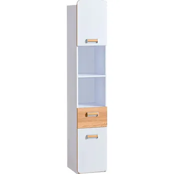 Dětská skříň Nábytek PEGAS s.r.o. Skříň LORENTO L3, Brilantní Bílá/Dub Nash