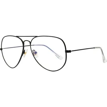 Sluneční brýle VeyRey na modré světlo pilotky Bloss černé