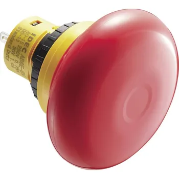 vypínač Idec AB6E-4BV02PRH, AB6E-4BV02PRH nouzový vypínač, 250 V/AC, 2 rozpínací kontakty, 1 ks