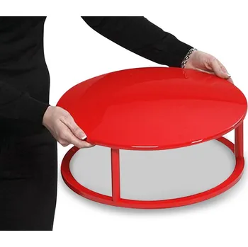 Popelník Stříška na kuželový popelník z plastu, červená