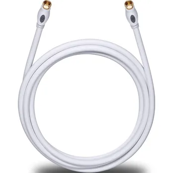 Audio kabel antény, SAT kabel [1x F zástrčka - 1x F zástrčka] 7.50 m 120 dB pozlacené kontakty bílá Oehlbach Transmission Plus S
