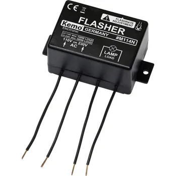 Dílna Kemo M114N sada přerušovaného světelného signálu Provedení (stavebnice/hotový modul): hotový modul 110 V/AC, 230 V/AC