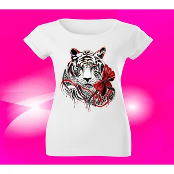 Dámské tričko Dámské tričko s TYGREM II L (tygr hlava tygra II)