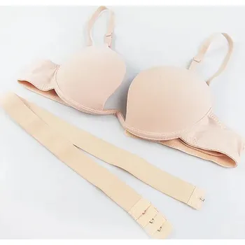 Podprsenka Dámská sexy a extra prodyšná push up podprsenka s variabilním zapínáním Barva: Khaki, Košíček: B, Velikost: 38