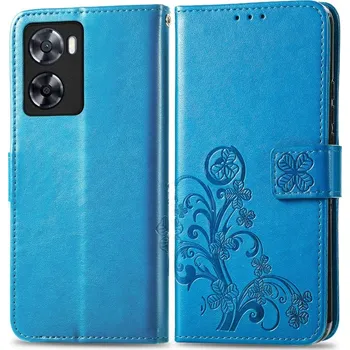 Pouzdro na tablet VSECHNONAMOBIL 54394 ART FLOWERS Peněženkový kryt Oppo A57 modrý