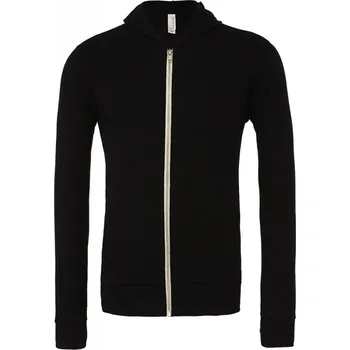 Pánská mikina Mikina Bella Triblend Full-Zip Lightweight - černá, M