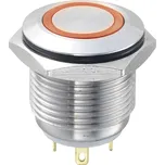 TRU COMPONENTS GQ16F-10E/J/R/12V tlačítko antivandal 48 V/DC 2 A 1x vyp/(zap) bez aretace červená IP65 1 ks