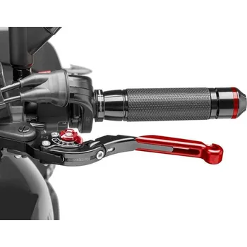 Páčka spojky bez adaptéru PUIG 29RNR rozšiřitelná skládací červená/červená