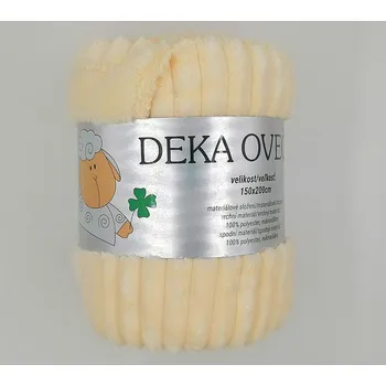 deka SVITAP deka z mikrovlákna EXTRA MĚKKÁ OVEČKA manžestr -smetana 150 x 200 cm