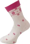 VFstyle Froté ponožky SNOWFLAKES béžové Velikost: 37 - 38
