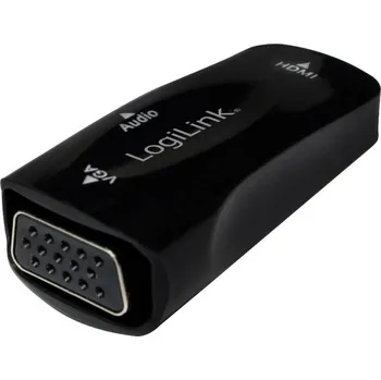 Elektrická zásuvka LogiLink CV0108 adaptér [1x HDMI zásuvka - 1x VGA zásuvka] černá