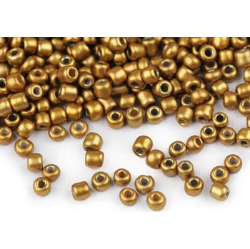 Dětské navlékací korálky Rokajl 8/0 - 3 mm metalický, neprůhledný