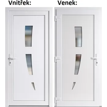Vchodové dveře Soft Vchodové plastové dveře 123 Bílé 100x210 cm, levé, otevírání VEN