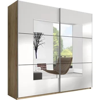 Šatní skříň Šatní skříň Beta 22AE1658 - dub san remo světlý + bílá