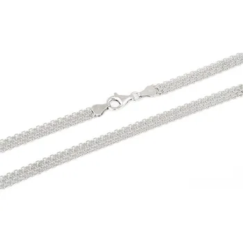 Řetízek Dámský stříbrný řetízek bismark 50 cm STRR0450F + dárek zdarma