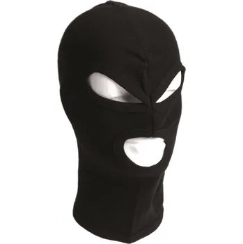 Kukla Kukla s 3 otvory Mil-Tec Fine-Ribbed - černá